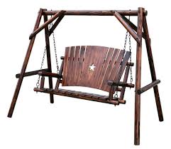 (if you are using 5 foot swings, the hexagon should have 7 foot sides). Char Log 4 Ft Porch Swing With Frame For Pickup Only Excluding Wholesale Orders Leigh Country