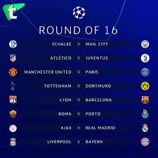 The Round Of 16 Draw Which Match Are You Most Excited For Champions League Champions League Draw Uefa Champions League