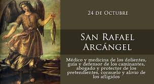 Rafael protege a los peregrinos en sus viajes, por lo que a menudo se le representa con un bastón. 24 De Octubre San Rafael Arcangel Proyecto Emaus
