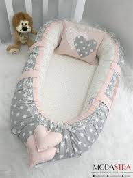 Modastra Babynest Gri Ve Pembe Yildiz Kombin Lux Baby Nest Bebek Besik Yatagi Bebek Besigi Cocuk Oto Koltugu