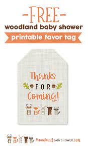 Show your gratitude with our selection of stylish baby shower thank you card templates you can personalize to suit any party theme. Free Printable Woodland Baby Shower Thank You Tags Woodland Baby Shower Favors Baby Shower Woodland Baby Shower Thank You