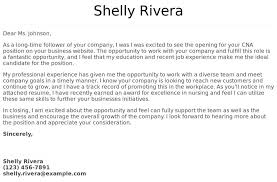 Cna Cover Letter Examples Samples Templates Resume Com