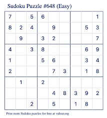 Bonus, they help keep your brain sharp! Free Printable Easy Sudoku With The Answer 648