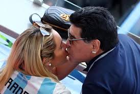 Why Diego Maradona Gives Partner Rocio Oliva A Sloppy Kiss