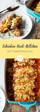 Schnelle Schinken Hackrollchen In Tomatensauce Rezept Rezepte Tomaten Sauce Ideen Furs Essen