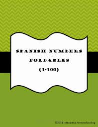 Interactive Homeschooling Spanish Number Foldables 1 100