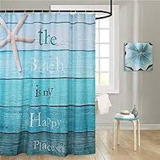 Beach Shower Curtains Nautical Shower Curtains Beachfront Decor In 2020 Beach Shower Curtains Nautical Shower Curtains Beach Bathroom Decor
