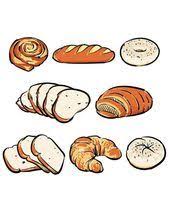Vector Pan Fresco Sobre Un Fondo Blanco Dibujado A Mano Ilustracion De Vector De Panaderia Panaderia Con Trazado De Recorte Eps Jpg Illustration Cizim Cizimler