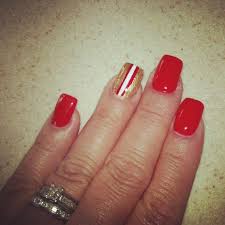 My 49er Nails D Eaton 49ers Nails Football Nail Designs Sports Nails