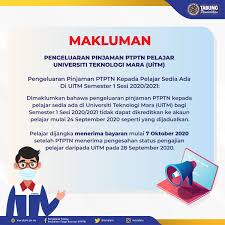 Program penajaan pengajian tertiari adalah program penajaan berbentuk pinjaman boleh ubah di bawah majlis amanah rakyat (mara) untuk pelajar lepasan stpm 2019. Ptptn On Twitter Notis Makluman Kepada Pelajar Universiti Teknologi Mara Uitm Mengenai Pengeluaran Pinjaman Sesi 2020 2021 Ptptncare Https T Co Mkfnvwjq3f