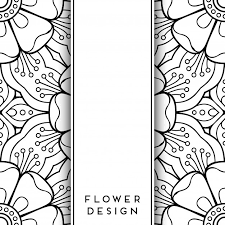 The illustration is available for download in high resolution quality up to 7000x7000 and in eps file format. Free Vector Black And White Floral Design