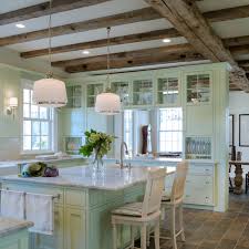 Paint for farmhouse style kitchen cabinets is typically plain, solid and smooth. 75 Beautiful Farmhouse Kitchen With Green Cabinets Pictures Ideas August 2021 Houzz
