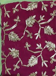 Magenta Georgette Gota Patti Dupatta Indian Gota Patti Etsy Embroidery Jeans Diy Wedding Jewellery Collection Bridal Mehndi Dresses Gota embroidery,simple and easy method of making new stylish gota flower.please. magenta georgette gota patti dupatta