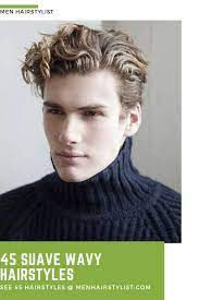 45 Suave Hairstyles For Men With Wavy Hair To Try Out Mens Hairstyles Blonde Wavy Hair Hair Styles