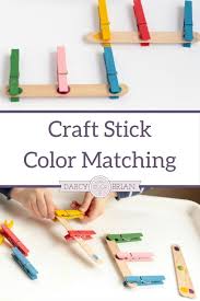 Popsicle Stick Fine Motor Color Match Game For Kids Kids Learning Activities Kids Learning Activities For Kids