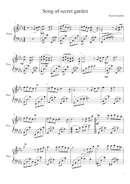 Song Of Secret Garden For Piano Sheet Music For Piano Download Free In Pdf Or Midi Piano Sheet Music Piano Music Notes Piano Sheet Music Free