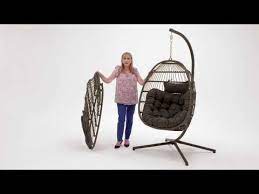 Part Of Our Extensive Range The Eleanor Folding Double Hanging Egg Chair Cocoon In Grey Is Available For Free Delivery On Ga In 2021 Hanging Egg Chair Egg Chair Chair