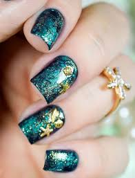 45 Ocean Nail Art Ideas Cuded Ocean Nail Art Beach Nails Navy Nail Art