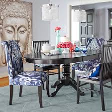 Angela Indigo Ikat Dining Chair Blue Dining Table Black Dining Table Dining Chairs