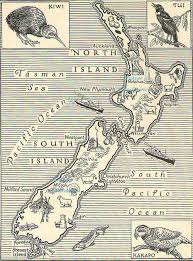 Artmaps 1950s Antique Vintage New Zealand Animals Map On Etsy Map Of New Zealand Old Maps Vintage Maps