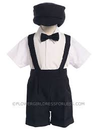 Black And White Shorts For Kids Boys 4 Piece Suspenders And Shorts With Hat Style 850 Black Suspenders Suspenders For Boys Hat Fashion