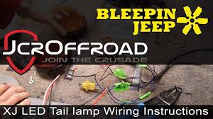 Which fuse controls the tail lights instruments lights for. Jcroffroad Cherokee Xj Led Taillamp Wiring By Bleepinjeep Youtube