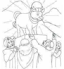 The Golden Calf Exodus 32 Bible Coloring Pages Bible Coloring Golden Calf