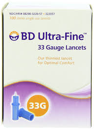 Amazon Com Bd Ultra Fine 33 Gauge Lancets 100 Count Box