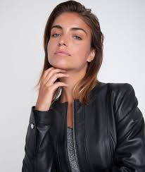 Prêt à porter homme , manteaux et vestes taille : Veste En Cuir Noire Livia Femme Maison 123