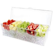 Estilo Food Divider W Ice Core Clear 5 Sections Walmart Com Picnic Foods Food Food Displays