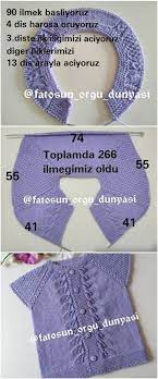 Tam 12 Adet Orgu Bebek Yelek Modeli Resimli Anlatimli Yapilisi Baby Knitting Patterns Orgu Bebek Yelek