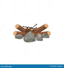 Messy Stack of Firewood, Tree Sticks and Stones Ready for Bonfire Stock  Vector - Illustration of design, chop: 156726188