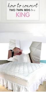 Convert Two Twin Mattresses To A Super Comfy King Size Bed See More At Shine Your Light Www Shineyourlightblog Com Two Twin Beds Twin Bed Mattress