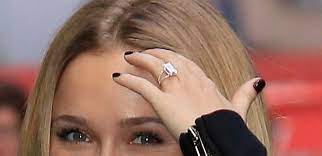 The Xxl Engagement Ring Hayden Panettiere Scored From Wladimir Klitschko Celebrity Engagement Rings Engagement Celebration Round Brilliant Engagement Ring