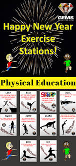 New Year Exercise Stations And Posters Physical Education Physical Education Games Physical Education Activities