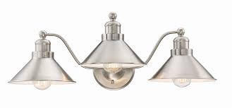 Vanity lighting brushed nickel finish. Kira Home Welton 25 5 3 Light Modern Farmhouse Bathroom Light Vintage Vanity Barn Light Brushed Nickel Finish Walmart Com Walmart Com