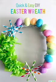 Hanging an easter wreath on your front door is a lovely way of letting your guests know how much you love this season. Diy Easter Wreath Quick Easy Tutorial On Urban Bliss Life