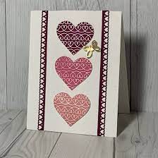 Stampin' up awesomely artistic card kit, set of 4 you will receive 1 completed card and all the supplies you will need card is blank on the inside for your personal message card is blank on the back for your own personal stamp. Simple Valentine Card Using Stampin Up Lots Of Heart Bundle Stamped Sophisticates