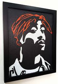 2pac Tupac Shakur Framed Wall Art Canvas Artwork Paint Painting Poster Drawing Print Ideas 90s Rap Hip Hop Music Decor West Co Music Wall Art Tupac Artwork Art