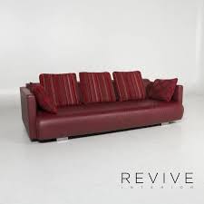 Rolf Benz Leder Sofa Rot Dreisitzer Couch 11885 Revive Interior Gmbh Dreisitzer 11885 Leder Couch Rolfrolf Benz Leder Sofa In 2020 Couch Sofa Interiors Online