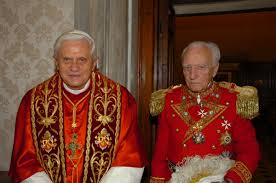 Gibt sein pontifikat am 28. Der Grossmeister Im Vatikan Bei Papst Benedikt Xvi Order Of Malta