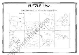United states map puzzle printable diagnosis and hip shoulder adrian! Puzzle Map Of Usa Key Esl Worksheet By Bellaplutt