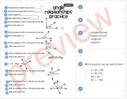 This simulation has been converted to html5! Angle Relationships Distance Learning Practice Goformative Com Tpt