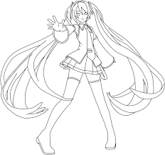 Hatsune miku coloring book is an application to train our imagination. Miku Hatsune Coloring Page By Doremefasoladedo Dibujos Para Colorear De Hatsune Miku Full Size Png Download Seekpng