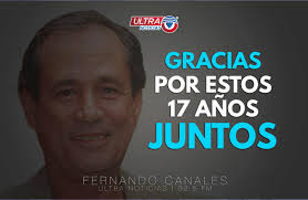 UnDíaComoHoy pero de 2003, comienza Ultra Noticias con Fernando Canales. Un  espacio que nació para informar, dialogar y aprender. Un millón de gracias  a todos nuestros radioescuchas, seguidores, colaboradores y patrocinadores,  pues