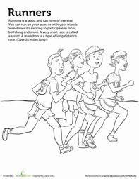 Let the imagination of your kids run free with fun nature coloring pages for your kids. Runner Worksheet Education Com Sports Coloring Pages Coloring Pages Body Preschool