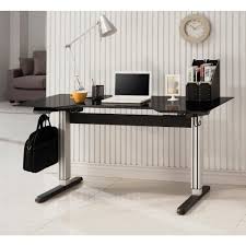 Coaster Adjustable Height Desk For Seated Or Standing Use In Black Standing Desk Office Standing Desk Adjustable Standing Desk