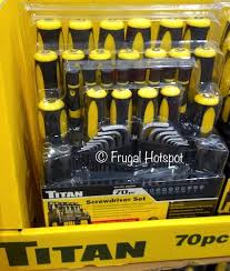 Costco Sale Titan 70 Pc Screwdriver Set 14 99 Screwdriver Set Wire Basket Decor Screwdriver
