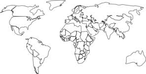 Black And White Outline Black White Outline World Map No Background Clip Art Vector Clip Clip Art Map Art