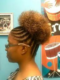 Braided Crown Style With Afro Puff Middle Penteados Cabelo Com Tranca Cabelo